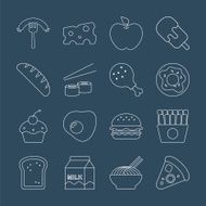 food line icon set N5