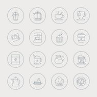 Coffee line icon set N11