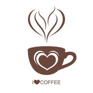 Coffee cup with heart vector N2