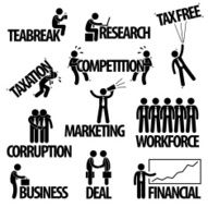 Business Businessman Text Concept Pictogram