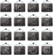 Aircraft airport and Plane Icons