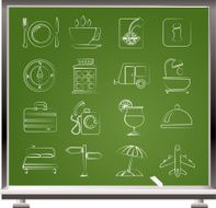 Traveling and vacation icons