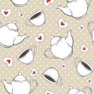 seamless vector tea pattern N4