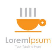 Hot cup of coffee element icons business logo