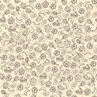 Bakery desserts hand drawn background