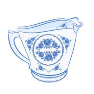 Milk jug faience part of porcelain