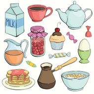 vector breakfast set N5