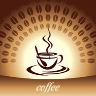 Coffee Cup and Beans Illustration N2