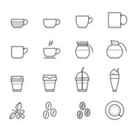 Coffee and cup Icons N2