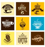 Simple coffee banners with steaming cups