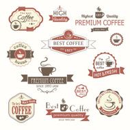 set of coffee vintage badges and labels N2