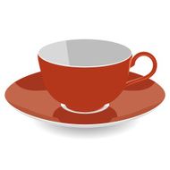 Isolated Tea Cup Flat Vector Illustration