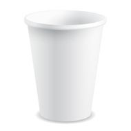 Realistic Isolated Paper Cup Vector Illustration