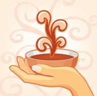 Hand holding a cup N2