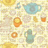 seamless tea pattern