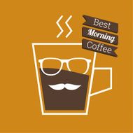 Abstract background with a cup of coffee N5