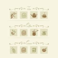 Beverages elements set N2