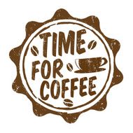 Time for coffee stamp
