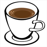 Cup of coffee on white background N2