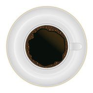 Coffee cup top view