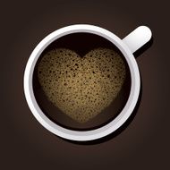 Cup of coffee with foam shape N5