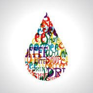 Multicolored coffee drop