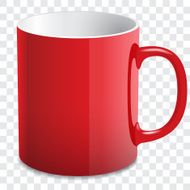red glossy mug