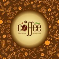 Coffee and tea background for packing