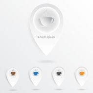 Infographic Coffee Abstract pointer Vector illustration N2