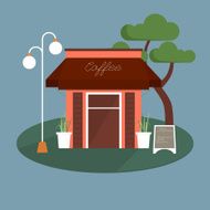 Coffee shop facade