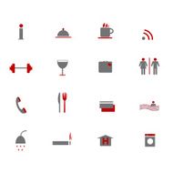 Hotel icons two colors