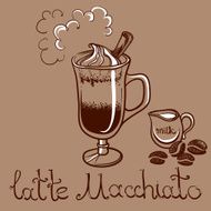 cup of latte Macchiato coffee N3