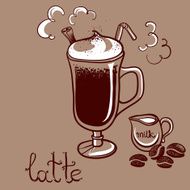 cup of latte coffee N3
