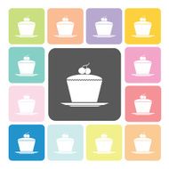 Cake Icon color set vector illustration N2