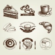 Vintage vector bakery illustration