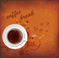 Vintage background with cup of coffee