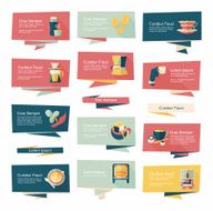 Coffee flat banner background set eps10 N36