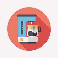coffee machine flat icon with long shadow eps10 N40
