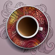 Vector illustration with a Cup of coffee N9