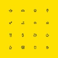 Caf&eacute; Icons - Line