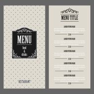 Restaurant Menu Design Vector Illustration N6