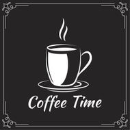 Coffee design with old vintage frame N4