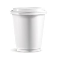 White paper cup with lid N2