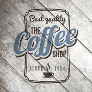Vintage retro coffee vector labels on the old wood texture N10