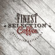 Vintage retro coffee vector labels on the old wood texture N12