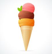 Vector ice cream cones