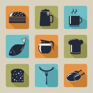 Set of icons with food and drinks N2