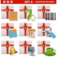 Vector Christmas Delivery Set 8