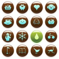 choco buttons illustrated icons