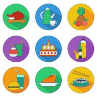 Flat Icons of Food and Drinks N2